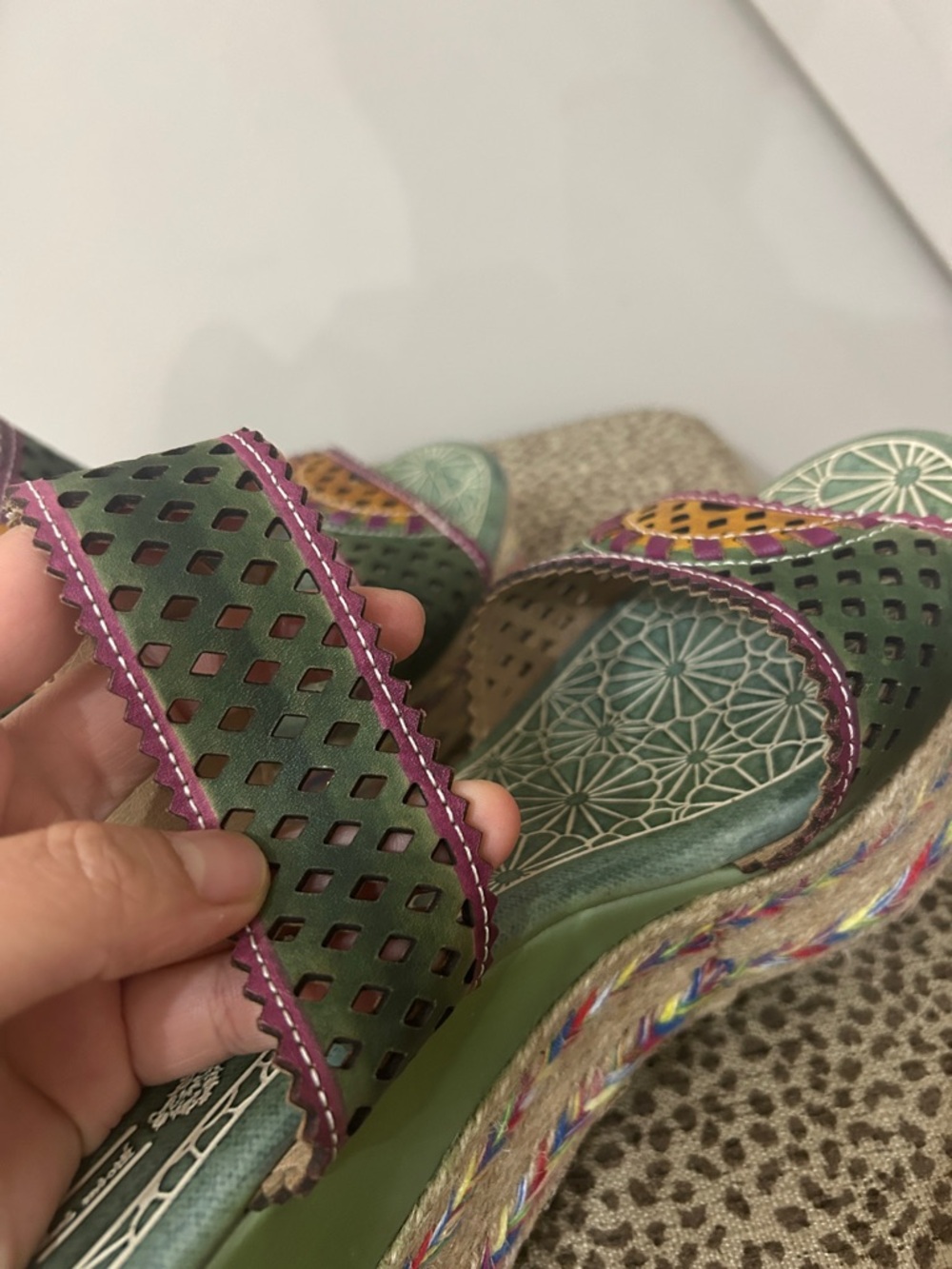 Spring Step L'Artiste Virgie Sunflower Wedge Sandals Size EU 41 US 9.5-10 - Picture 12 of 13